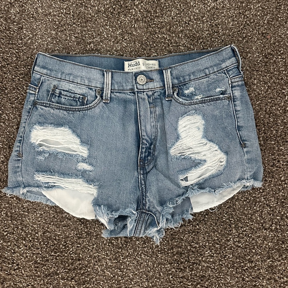 Mudd Blue Jean Shorts Distressed Vintage Style